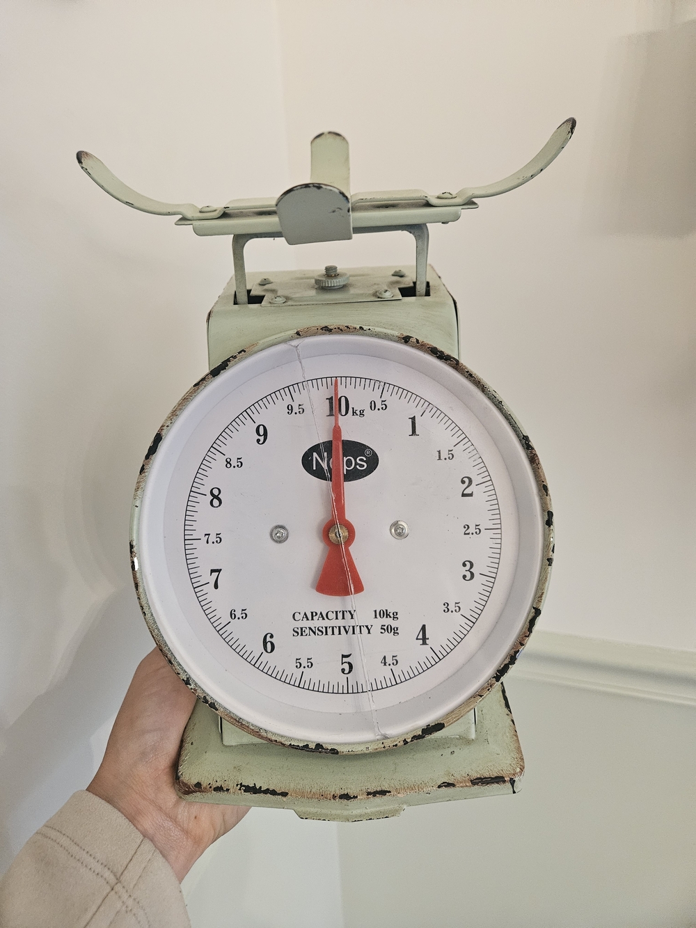 Green Kitchen Scale Decor Vintage Inspired